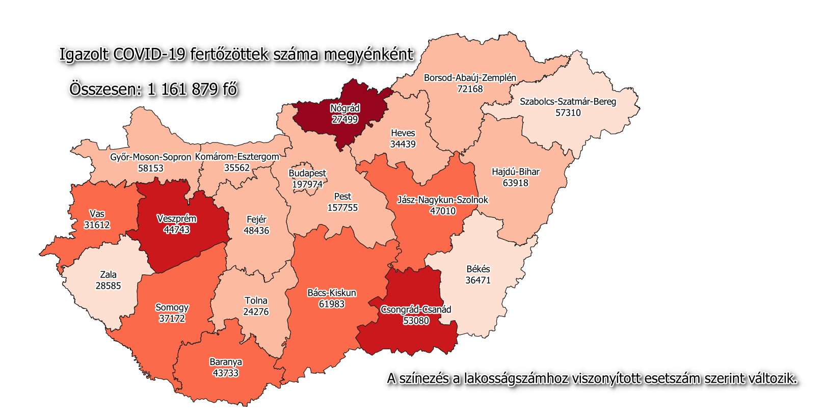 Újabb 128 fertőzött Borsod-Abaúj-Zemplén megyében